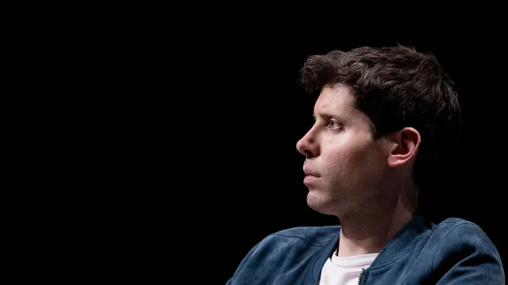 Artificial Intelligence Research Lab Chief Executive Officer Sam Altman addresses a speech during a meeting at Station F in Paris on May 26.