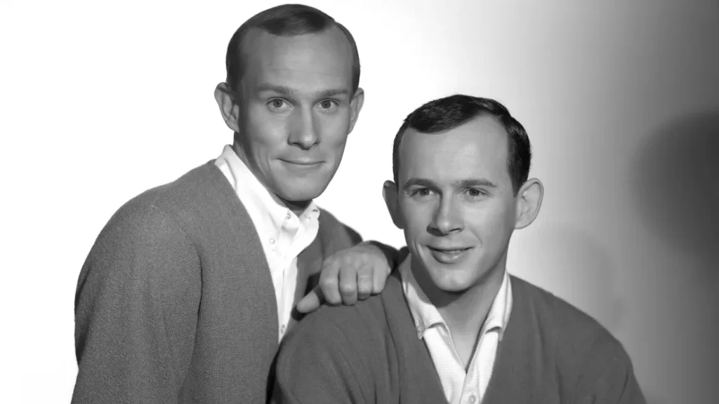 Tom Smothers (left) and Dick Smothers in the 1960s.