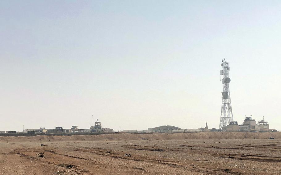 The al-Tanf military outpost in southern Syria is seen on Oct. 22, 2018. Three American troops were killed and dozens more were injured in an overnight drone strike at Tower 22 in northeast Jordan near the Syrian border. (Lolita Baldor/AP)