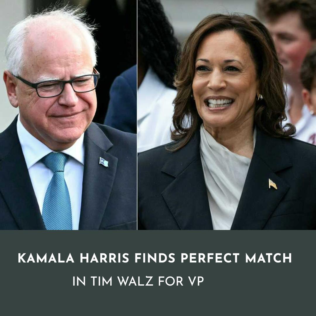 Kamala Harris Finds Perfect Match in Tim Walz for VP